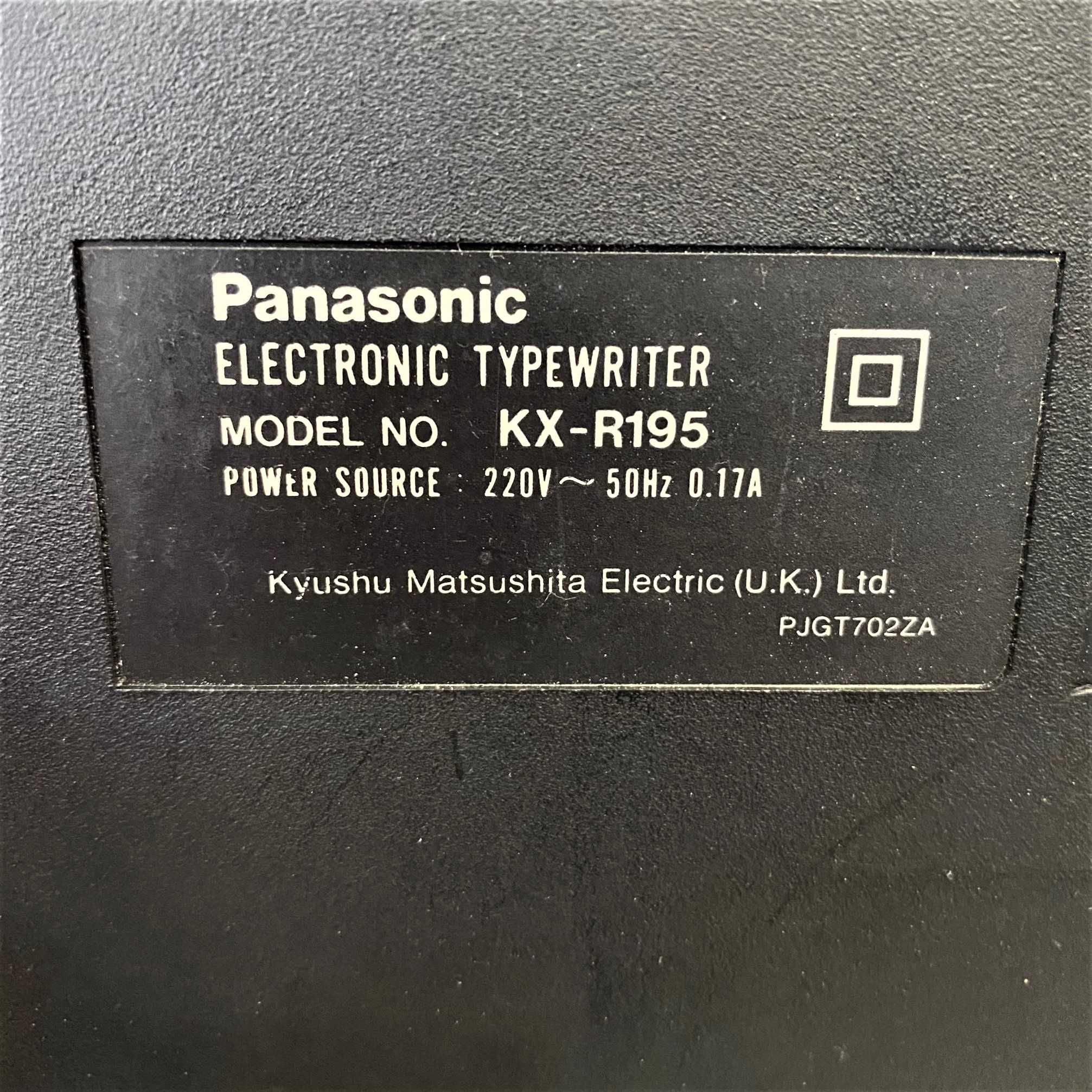 Maquina Escrever Panasonic Electronic Typewriter R195