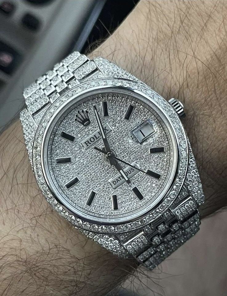 Zegarek Rolex Datejust 41mm Full iced out.