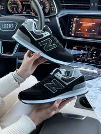 Жіночі New balance 574 black white (37,38,39,40,41) нью беланс 574