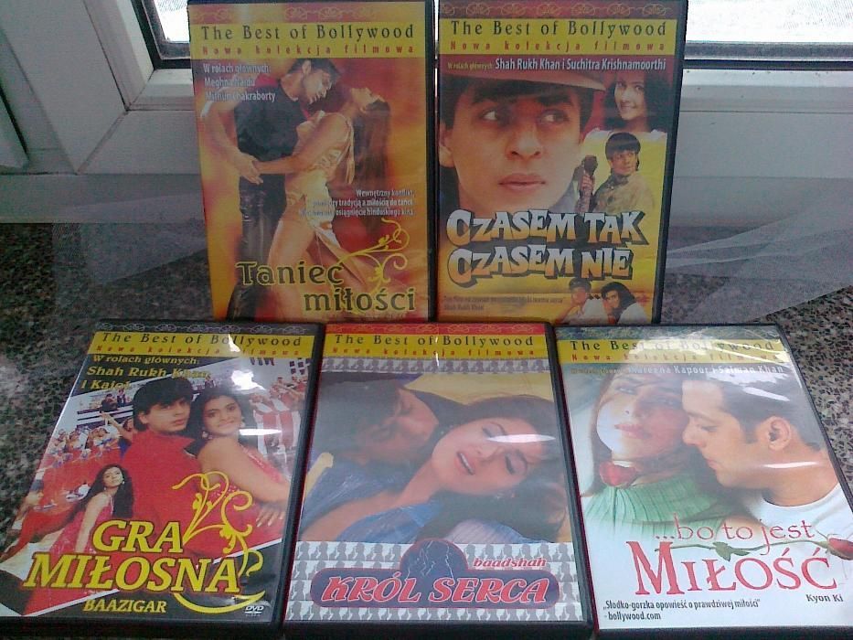 płyty z filmami romantyczne kolekcja 5 płyt bollywood