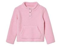 LUPILU Bluza polar dziewczęcy różowy na zatrzaski z kieszenią kangurka