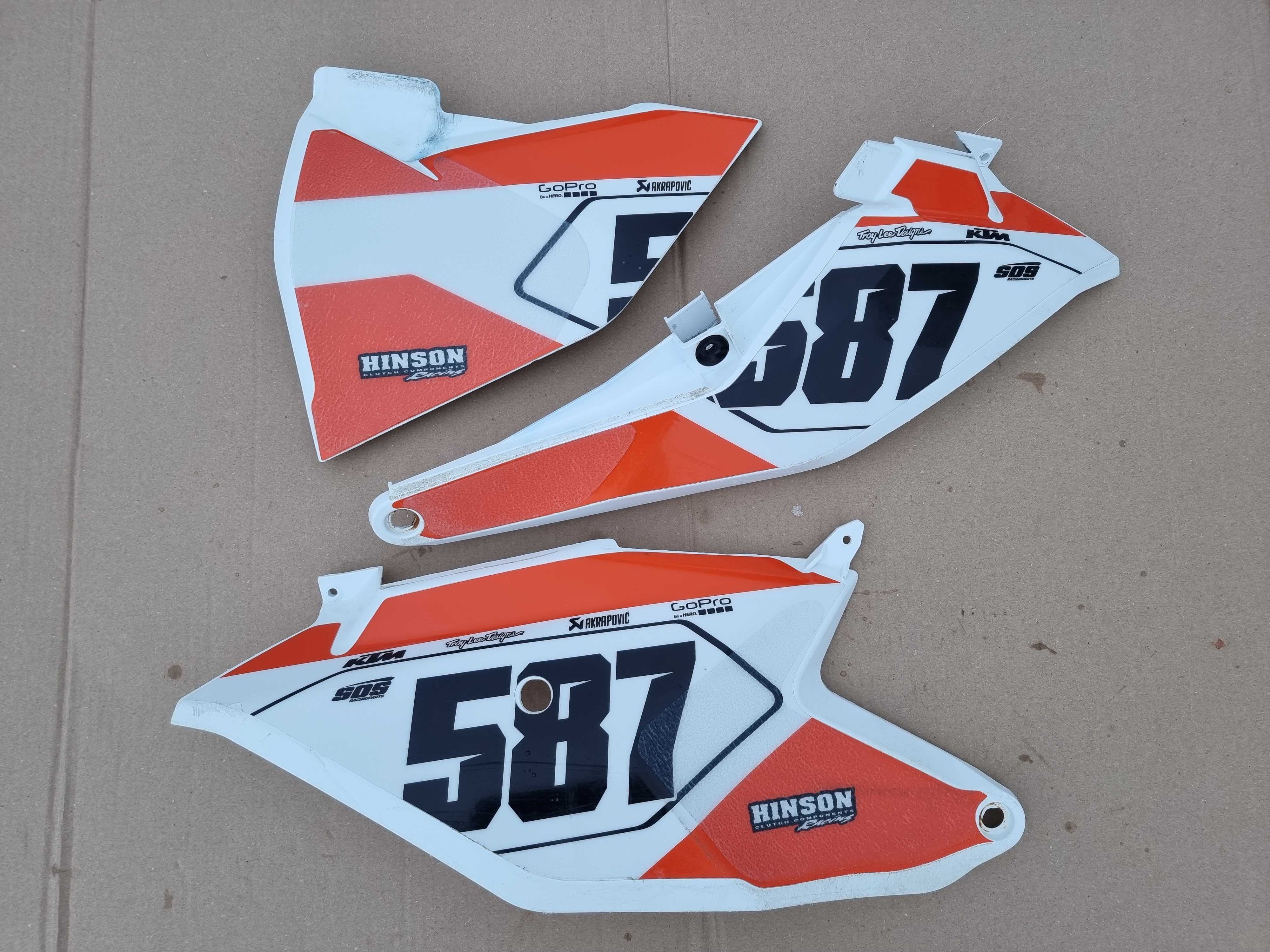 Boczki boczne pola numerowe osłony KTM sx 85 rok 18-23