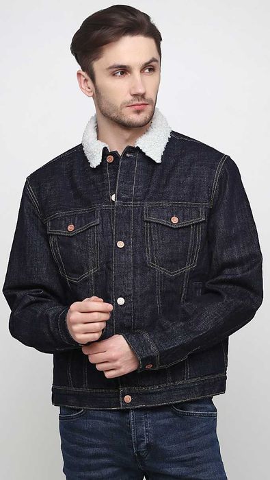 Утеплена Джинсова куртка шерпа H&M Denim Sherpa Jacket Розміри XS-L