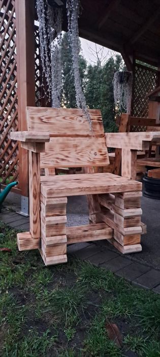 Rzemieślnicze fotele ogrodowe bardzo wygodne i solidne