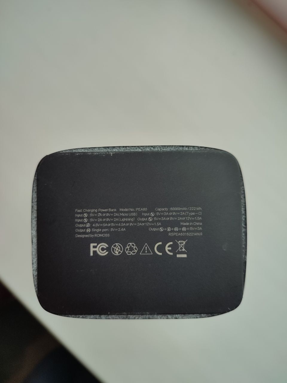 Power Bank Romoss 60000mah PEA60 22.5W