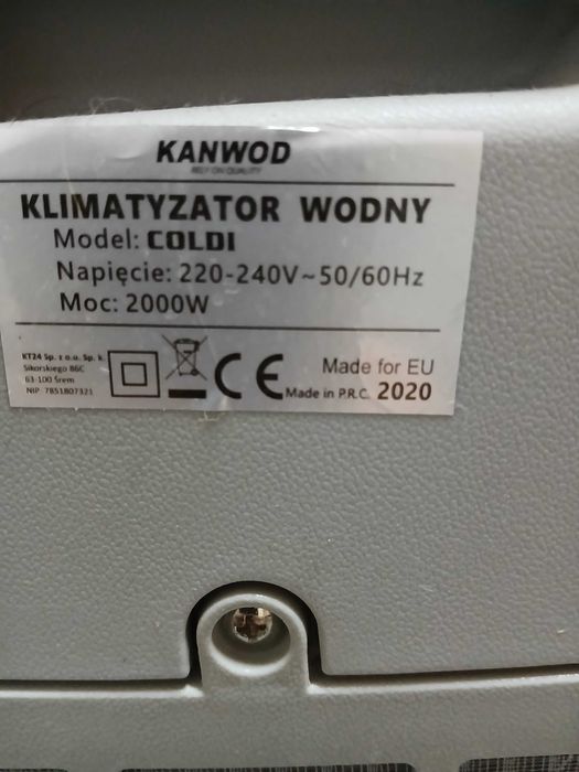 Klimatyzator wodny