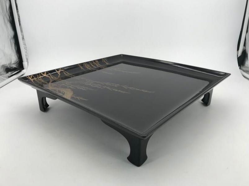 Conjunto mesas vintage Japonesas madeira lacada Oriental Japão