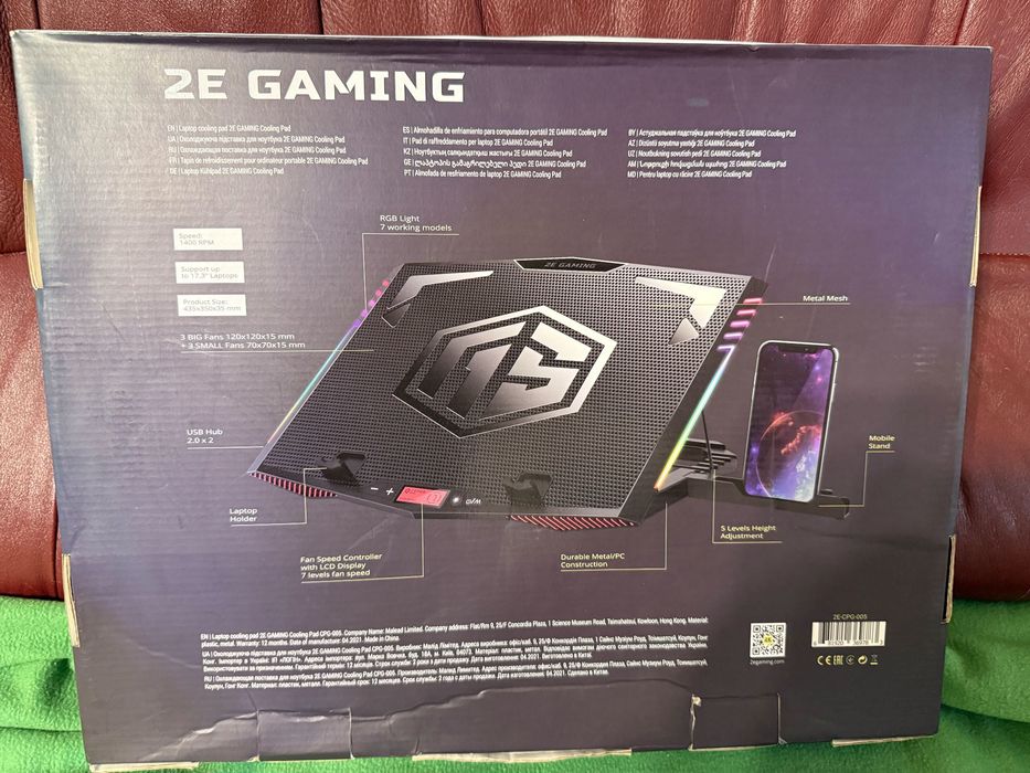Підставка 2E Gaming Cooling Pad  CPG-005