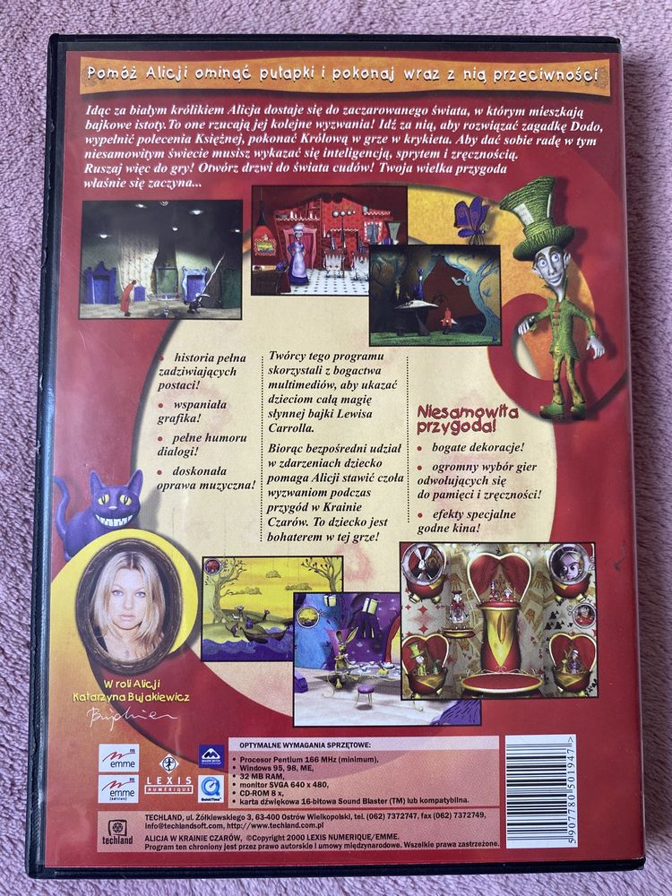 Alicja w Krainie Czarów. Gra przygodowa dla dzieci. CD Rom