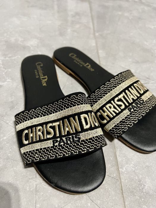 Klapki Christian Dior czarne