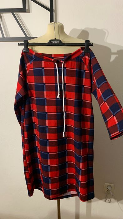 Sukienka damska r. L/40, 12 sznurki, krata