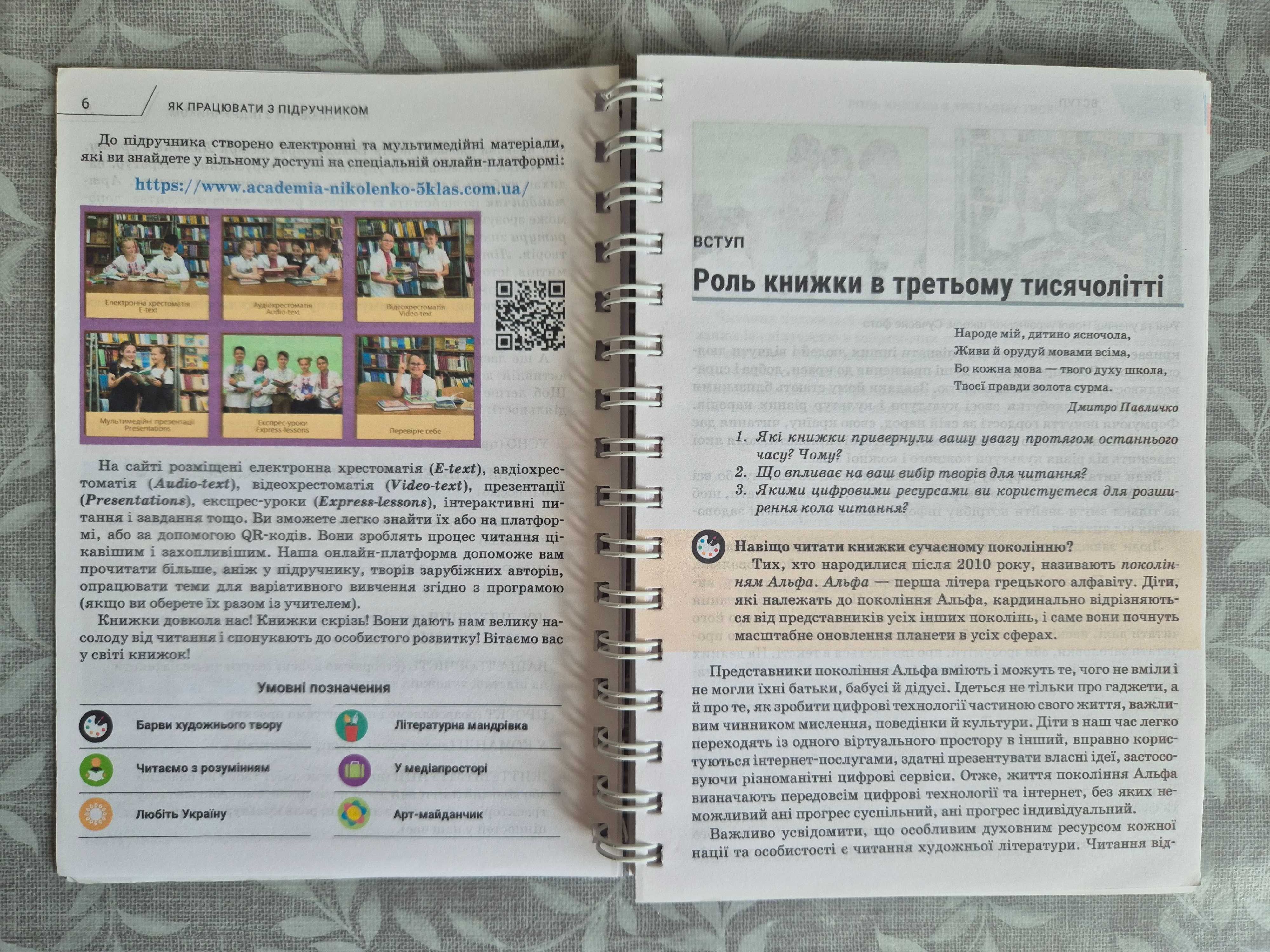 Підручники 5 клас. Українська мова. Зарубіжна література. Історія.