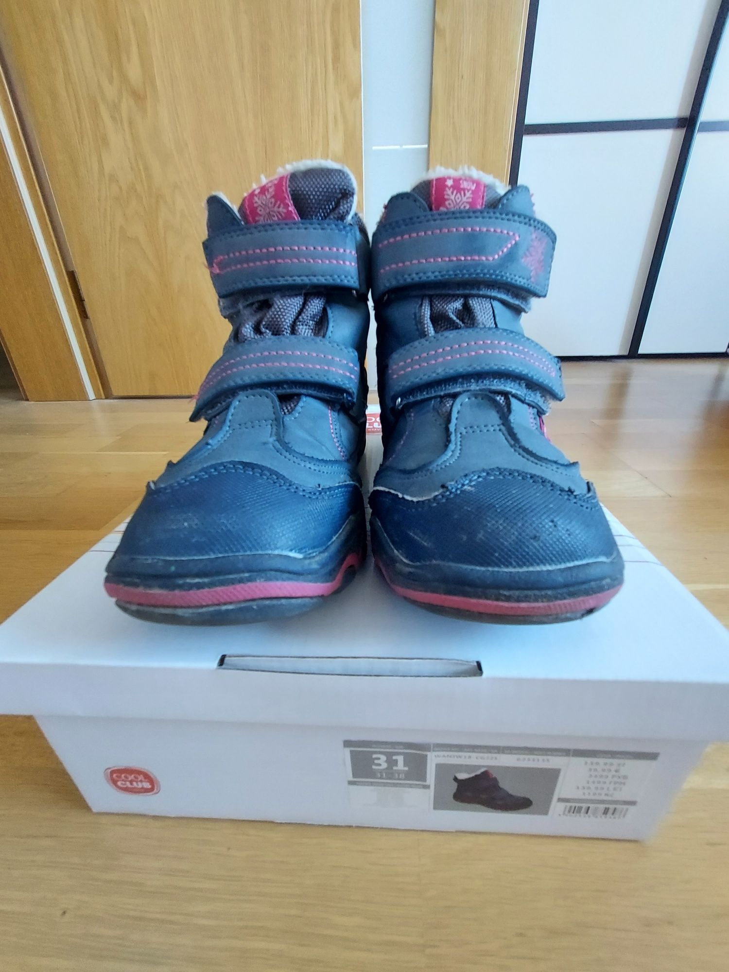 Buty zimowe, ocieplane, Smyk, r. 31
