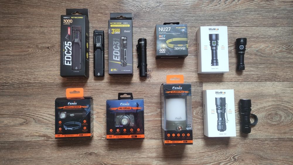 Фонари Nitecore, Wurkkos, Fenix