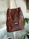 Torebka sowl croko mini brown