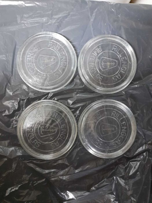stare szklane pokrywki typu Weck, RILLENGLAS  ANKERGLAS za 4 sztuki