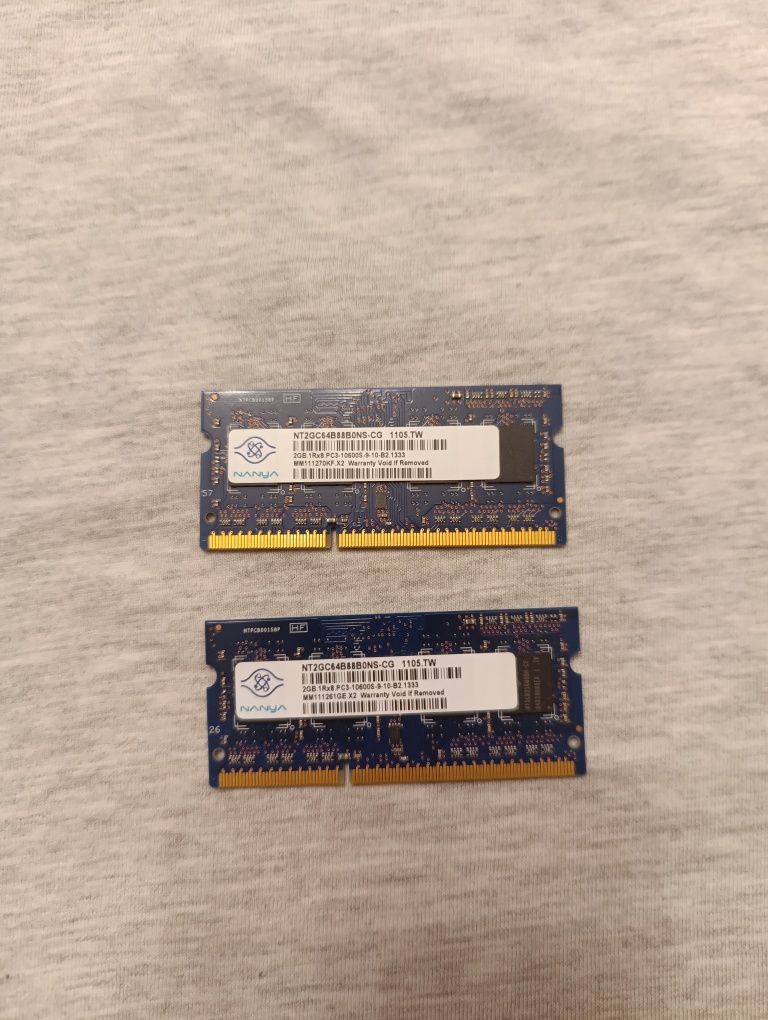 Pamięć RAM Nanya DDR3 4GB (2x2GB) PC3-10600S (NT2GC64B88B0NS-CG)