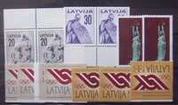 znaczki łotewskie  mieszane