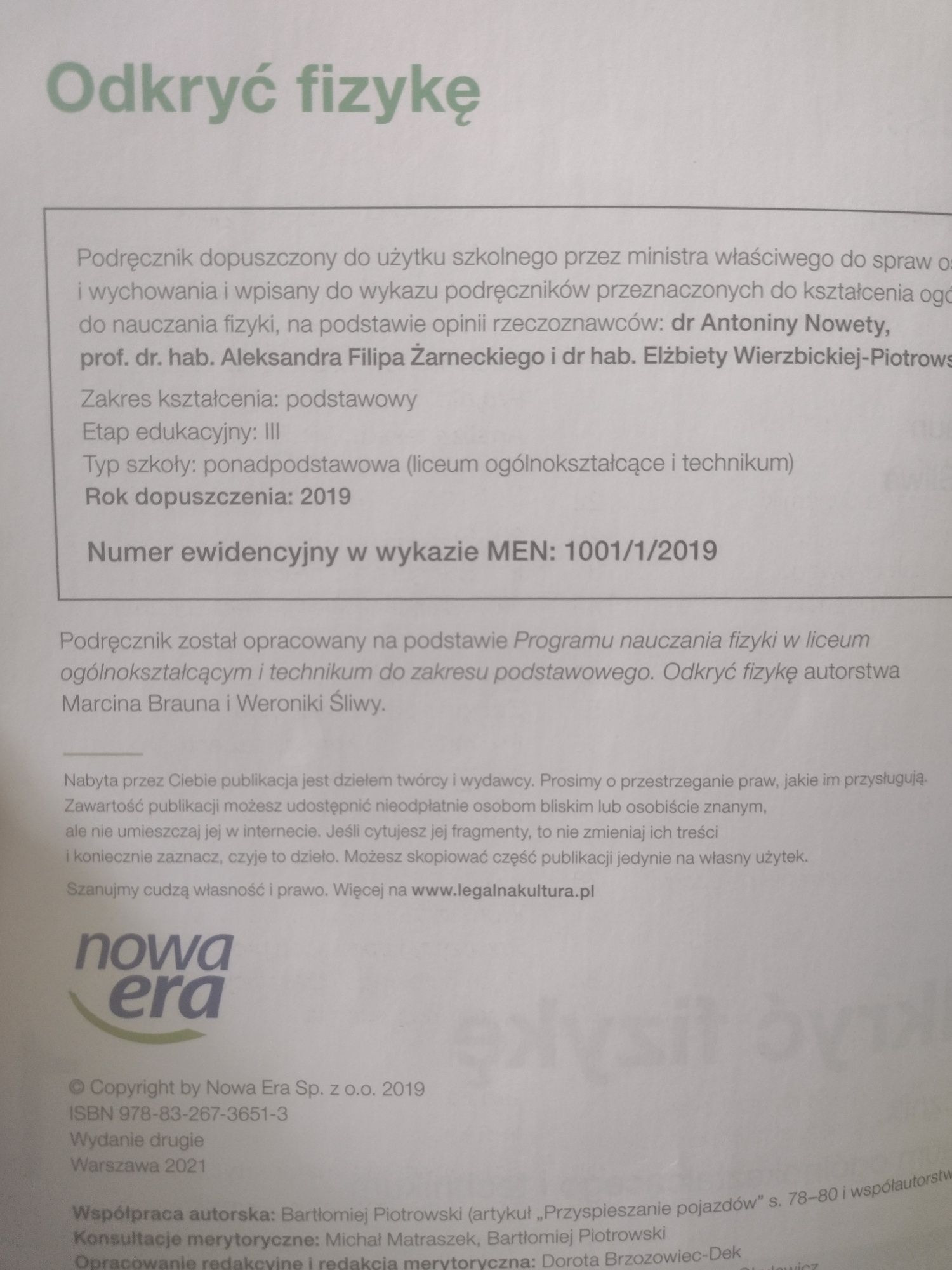 Odkryć fizykę 1 zakres podstawowy