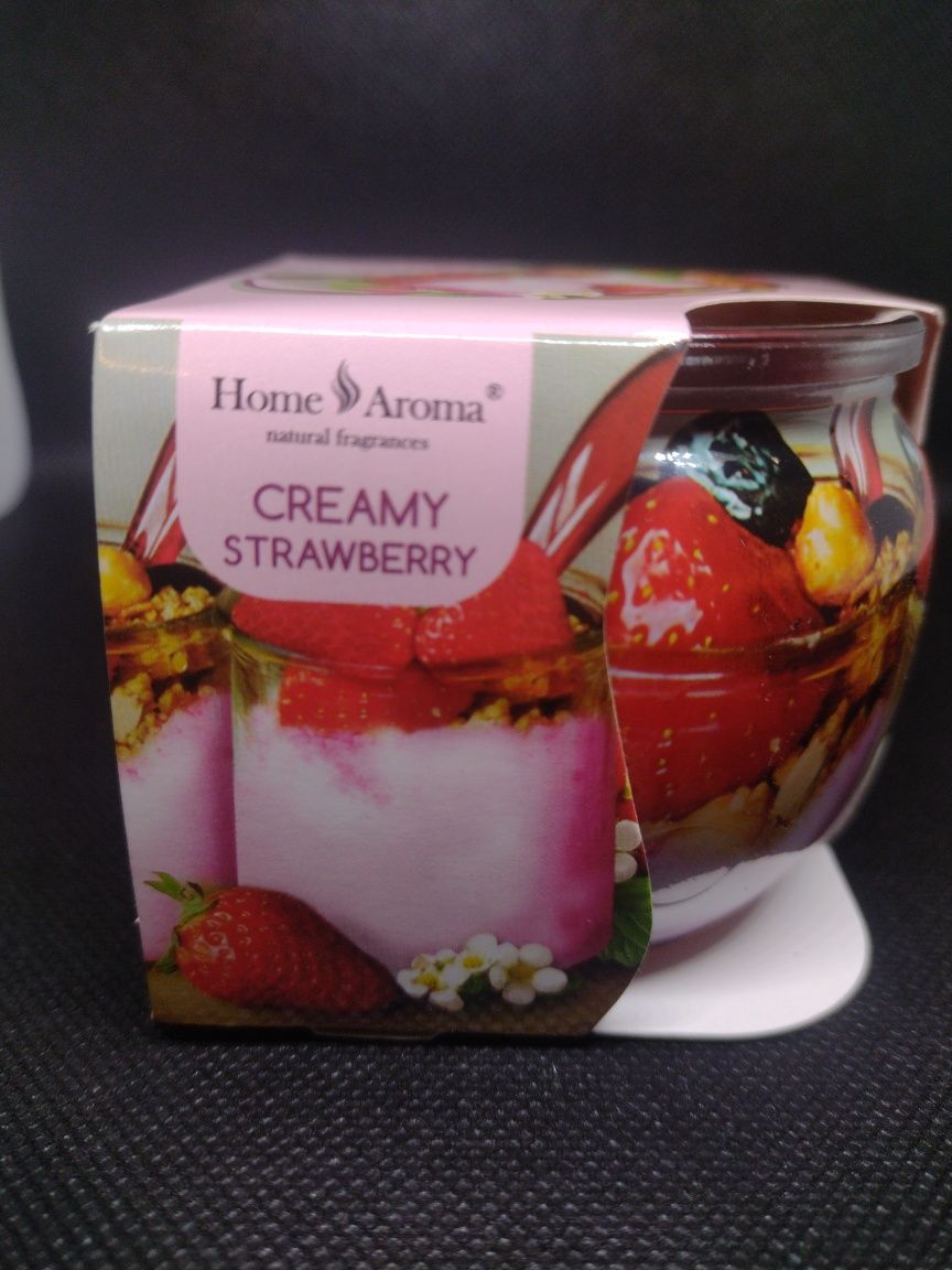 Świeca Home Aroma 15 h Creamy Strawberry