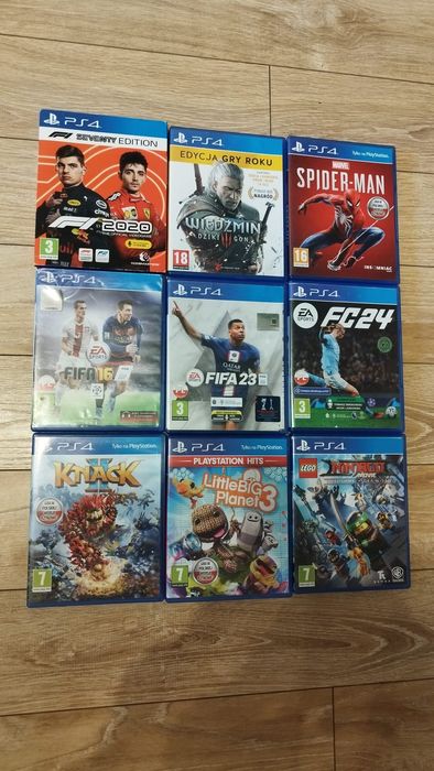 Zestaw 9 gier ps4 PlayStation 4 gry