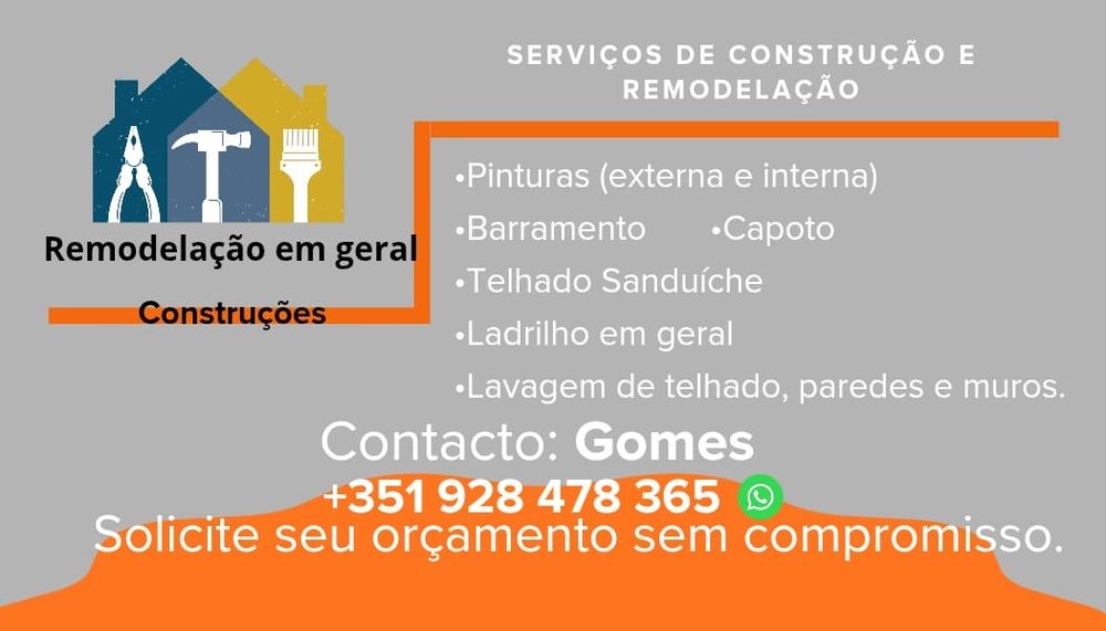 Serviços de remodelação em geral