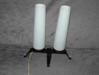 Lampa stołowa z dwoma kloszami PRL