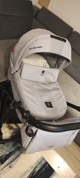Zestaw 4w1: Wózek Coletto Astin + fotelik Maxi-Cosi + śpiworek Cottonm