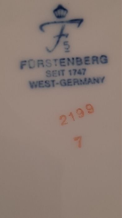 Serwis Furstenberg na 9 osób, stan idealny, 31 przedmiot