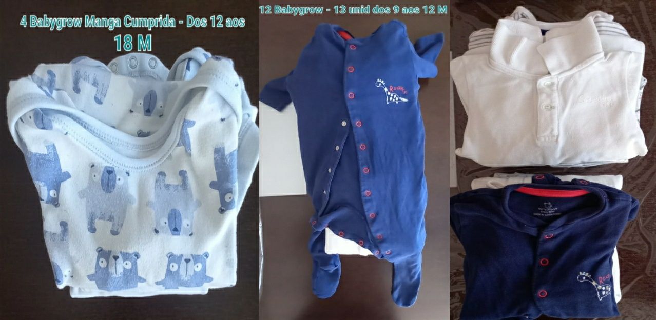 Lote De Roupa Bebé - Dos 9 aos 18 Meses