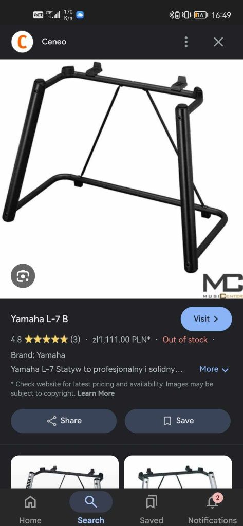 podstawka pod syntezator Yamaha