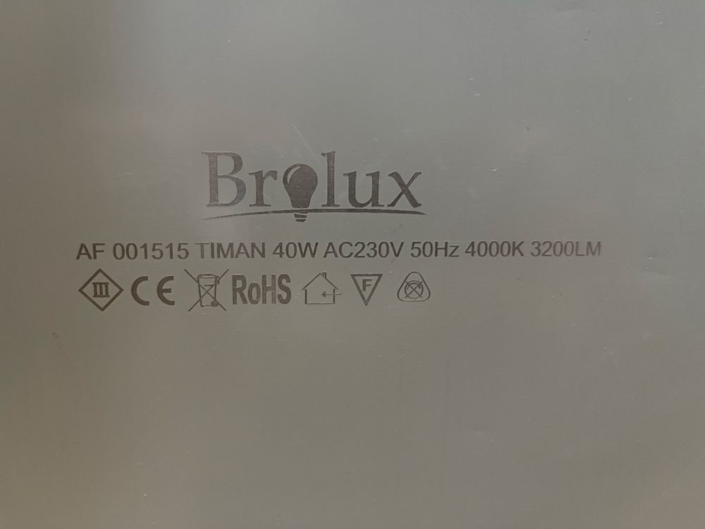 Brilux plafon czarny Led 4000K, 40W slim