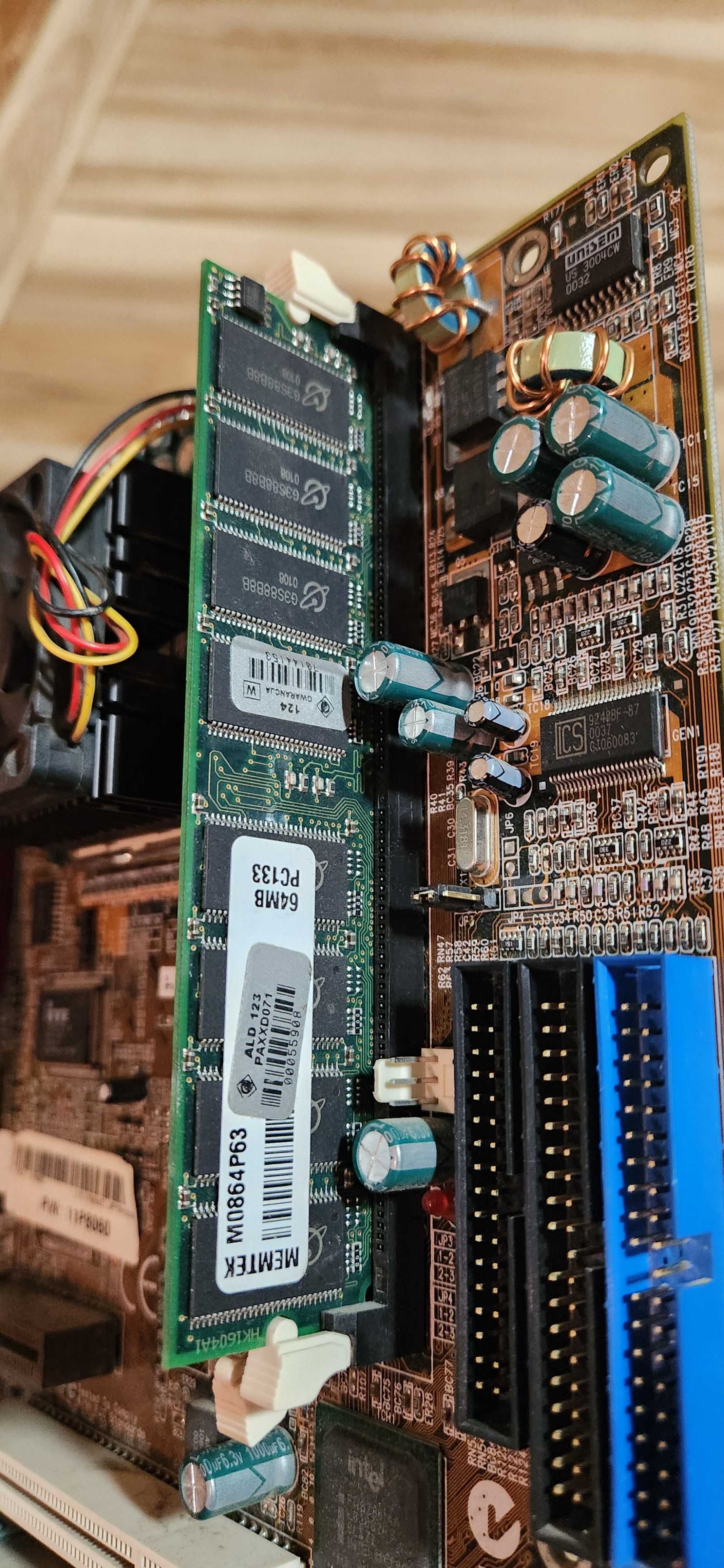 Stara płyta główna P6IWP-Fe(V2.0) + Celeron 566 + 64 SDRAM RETRO PC