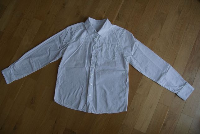 Biała koszula chłopięca rozmiar 146 długi rękaw