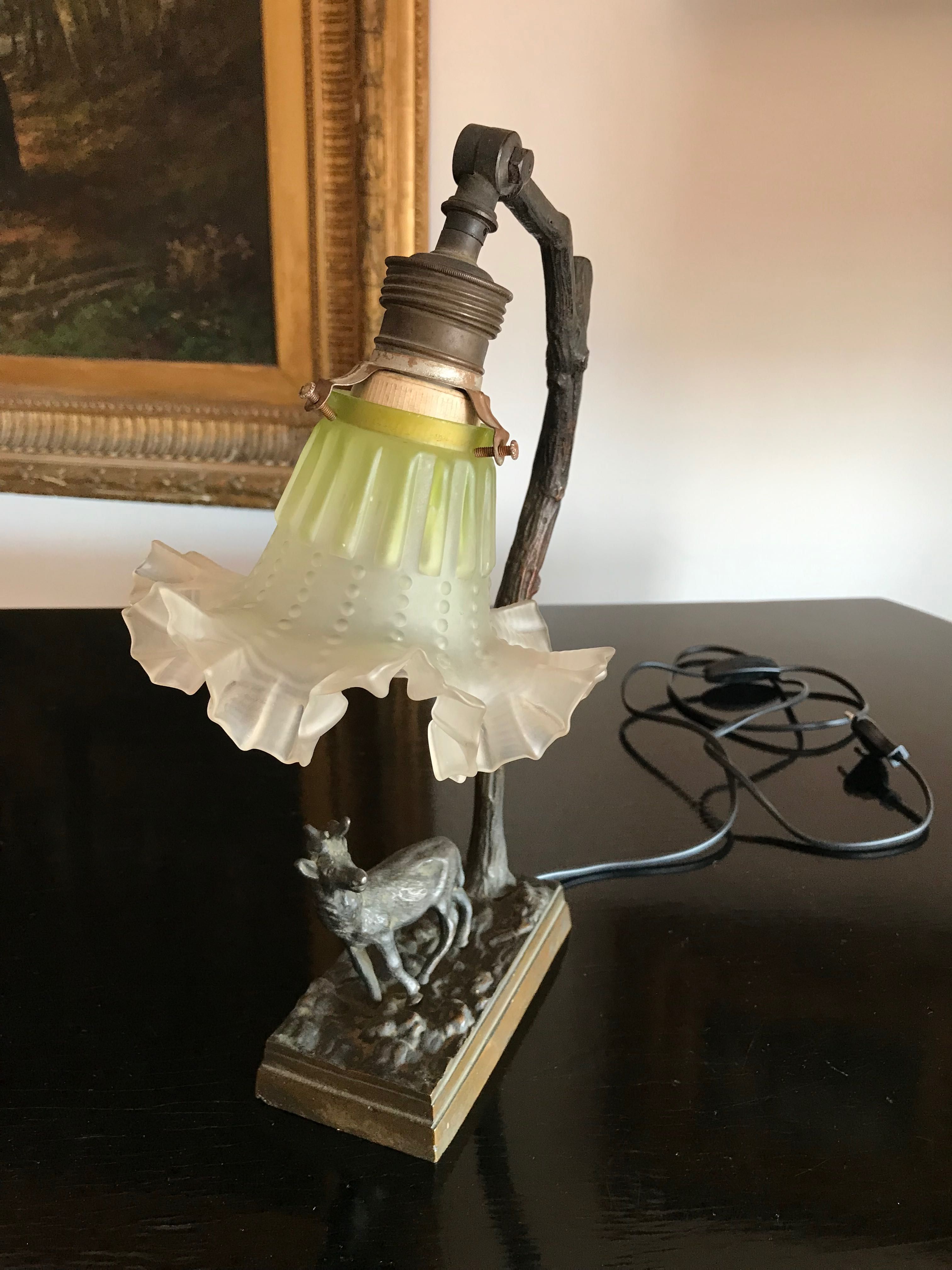 Старинная лампа Art Déco
