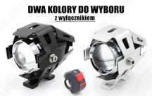 #HIT# LED Halogeny soczewkowe 2 sztuki reflektory motocyklowe lampy U5