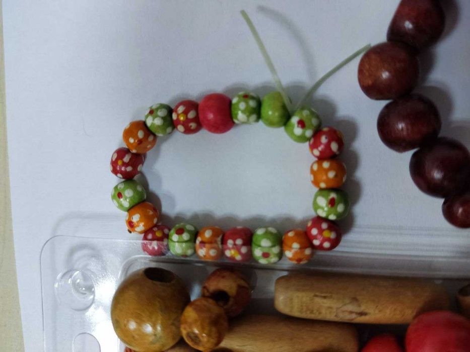 Набор для творчества создания украшений деревянные бусины дерево