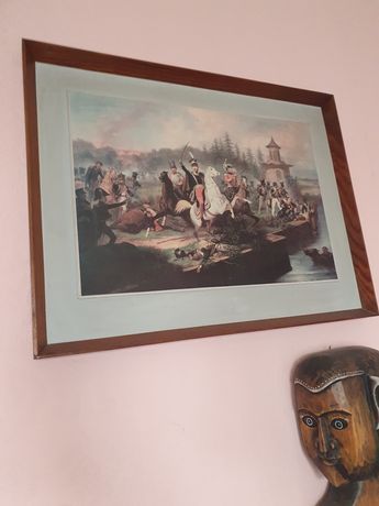 Obraz Śmierć Józefa Poniatowskiego 1859r