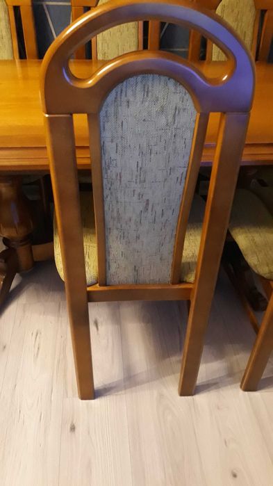 Stół drewniany+6 krzeseł+stolik