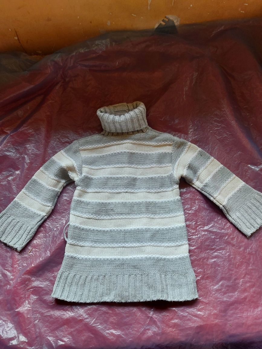 Sweter dziecięcy w pasy wiek 3lata gruby