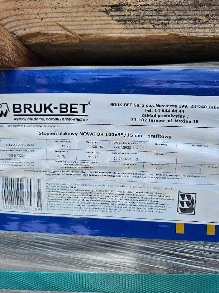 Stopień schodowy blokowy Novator Bruk-Bet 100x35x15 cm