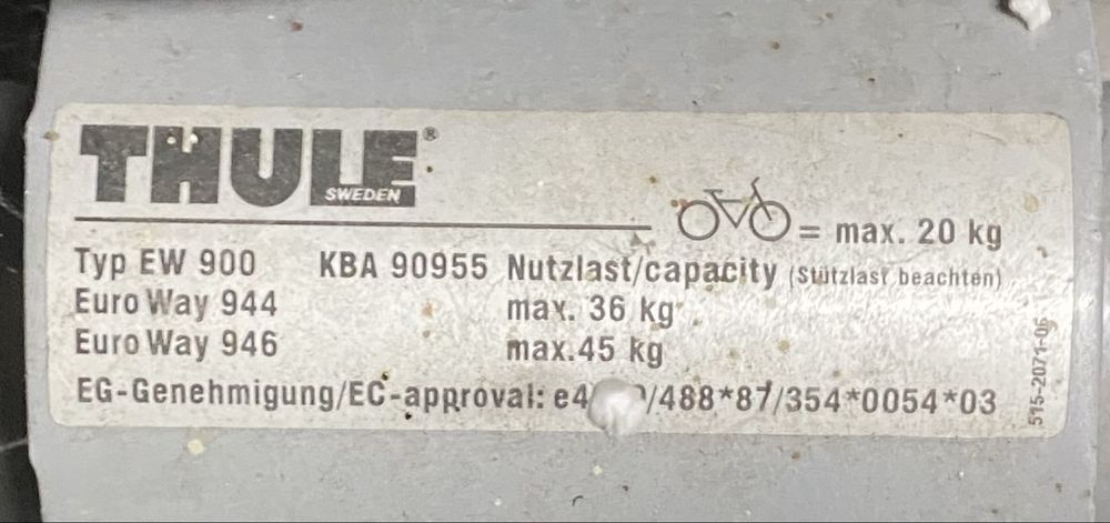 Bagażnik Thule na 2 rowery na hak