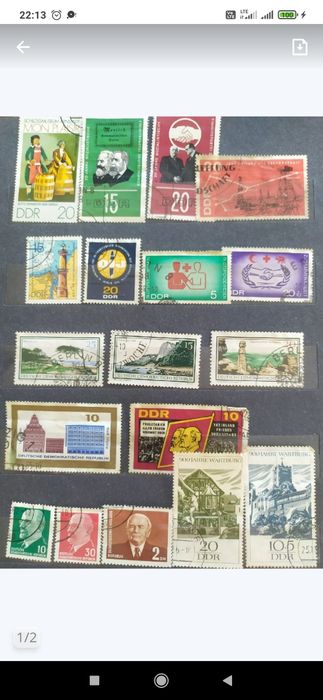 Znaczki pocztowe DDR 29 szt