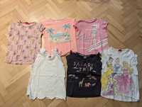 Bluzeczki t-shirty dla dziewczynki kolorowe 8 lat 128 cm