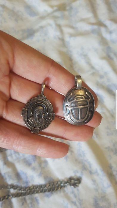 Серебро подвеска жук