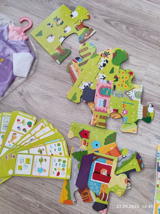 Ubranka dla lalki duże puzzle gra w zgadule