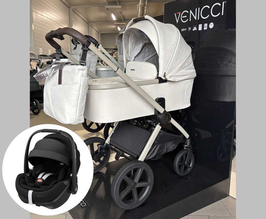 Wózek Venicci Upline 2 + fotelik Maxi-Cosi Pebble 360 Pro2 | 3w1