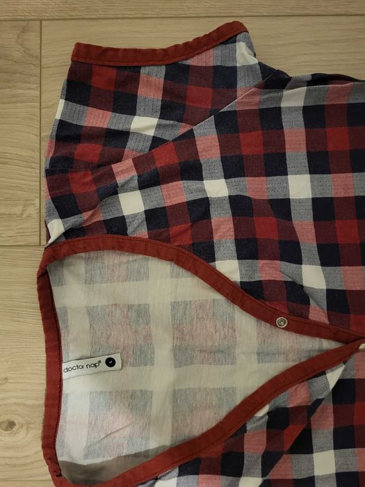 Koszula do karmienia Doctor Nap L 40 ciążowa w czerwoną kratę