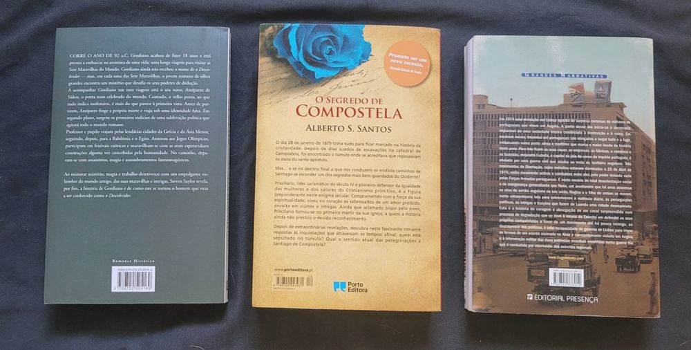 5 livros de romance e espionagem por 15€