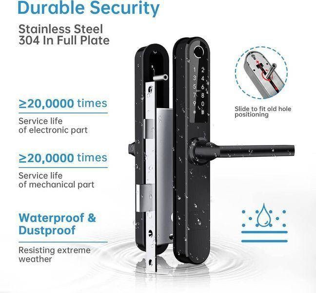 Ruveno Slim Умный дверной замок с отпечатком пальца с ручками